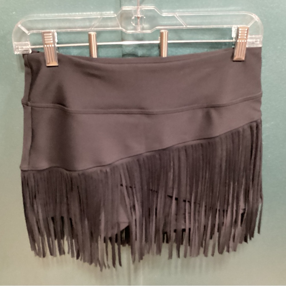 NWT black fringed tennis skirt